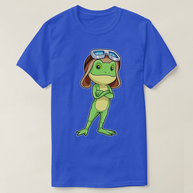 Camiseta Rana como piloto con lentes Gorras (Diseño del anverso)