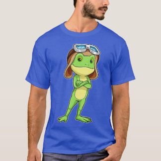 Camiseta Rana como piloto con lentes Gorras