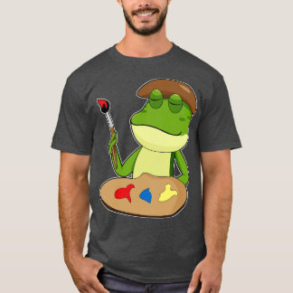 Camiseta Rana como pintador con pincel y pintura