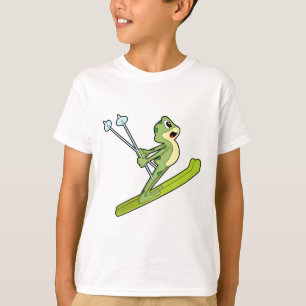 Camiseta Rana como saltador de esquí con Ski.PNG