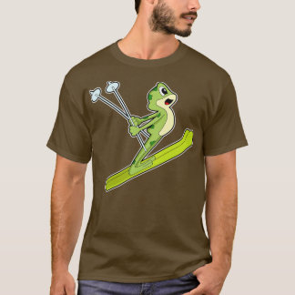 Camiseta Rana Como Salto De Esquí Con Esquí