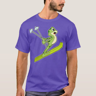Camiseta Rana Como Salto De Esquí Con Esquí