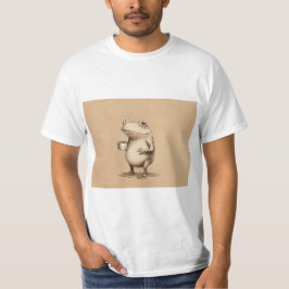 Camiseta Rana con Café – Animal Vintage Caprichoso