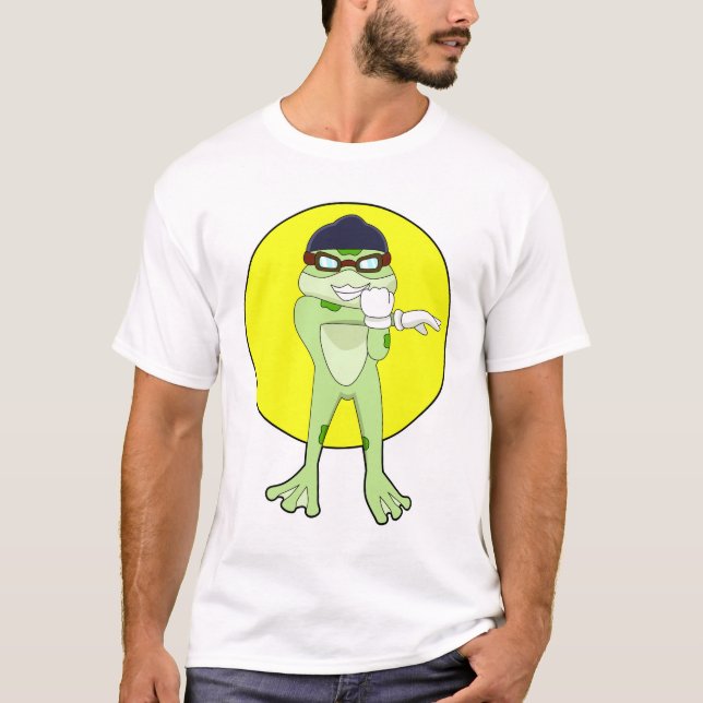 Camiseta Rana con gafas de natación (Anverso)