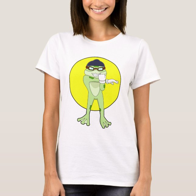 Camiseta Rana con gafas de natación (Anverso)