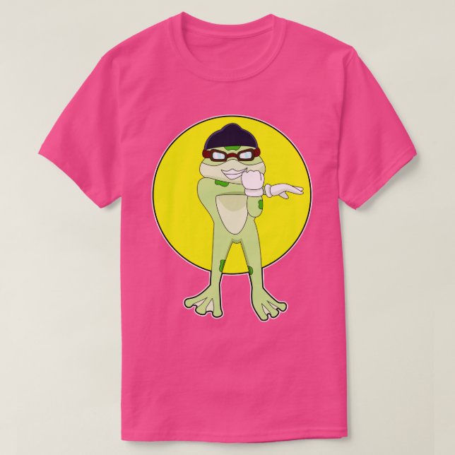 Camiseta Rana con gafas de natación (Diseño del anverso)