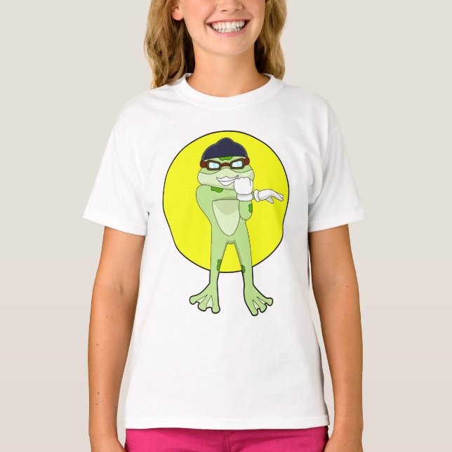 Camiseta Rana con gafas de natación (Anverso)
