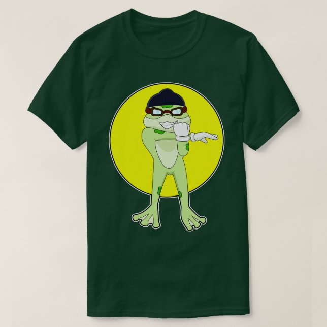 Camiseta Rana con gafas de natación (Diseño del anverso)