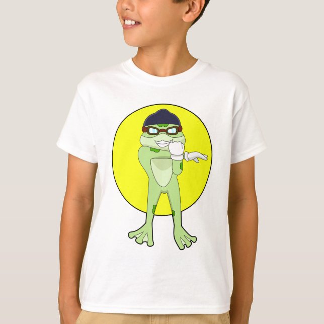 Camiseta Rana con gafas de natación (Anverso)