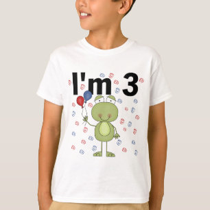 Camiseta Rana con globos Tercer cumpleaños