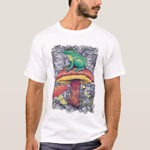 Camiseta Rana con hongo Diseño de estilo cottagecore