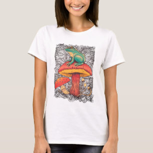 Camiseta Rana con hongos Diseño de estilo Cottagecore
