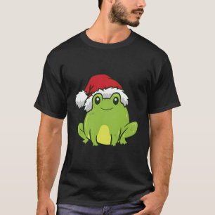 Camiseta Rana Con Santa Hat Graciosas Ranas Lover Navidades