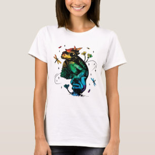 Camiseta Rana con setas Cottagecore Hand Drawn Style