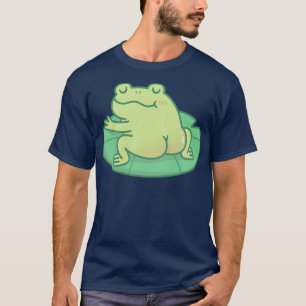 Camiseta Rana Con Toro Aburrido En Almohadilla De Lirio