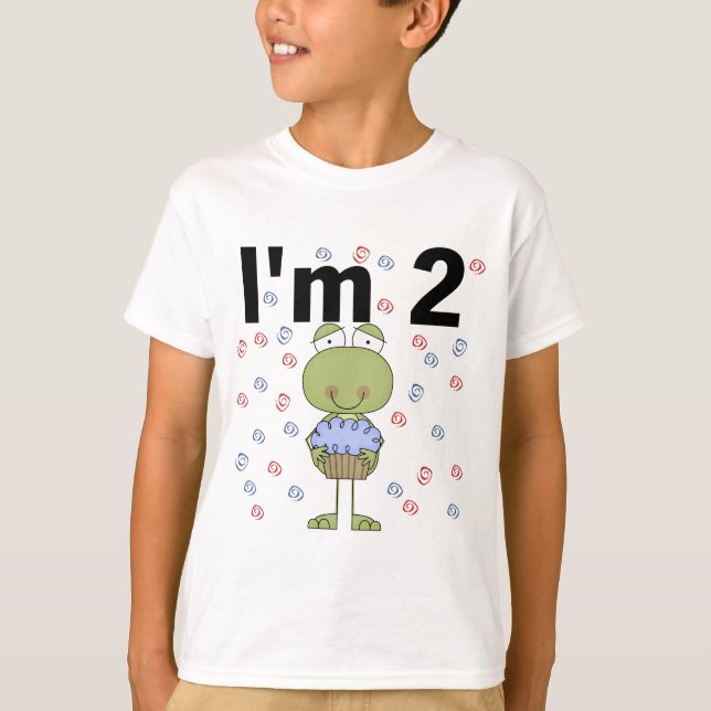 Camiseta Rana con torta de tarta de segundo cumpleaños cami (Anverso)