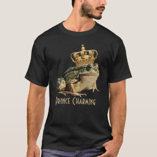 Camiseta Rana con un príncipe gracioso de la Corona encanta