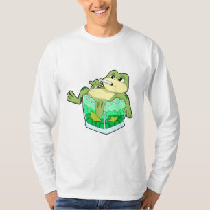 Camiseta Rana con vidrio de jugo