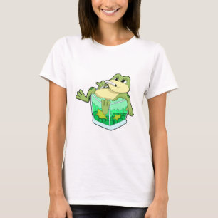 Camiseta Rana con vidrio de jugo