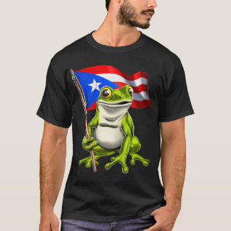 Camiseta Rana Coqui Bandera de Puerto Rico