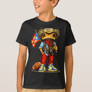 Camiseta Rana Coqui Bandera de Puerto Rico Fútbol Puertorri