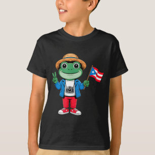 Camiseta rana coqui bandera de puerto rico signo de paz par