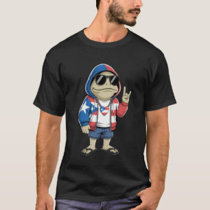 Camiseta Rana Coqui Bandera de Puerto Rico Taino Boricua