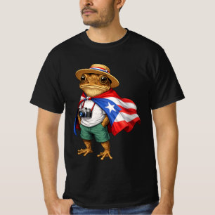 Camiseta Rana Coqui Bandera de Puerto Rico Taino Boricua Pu