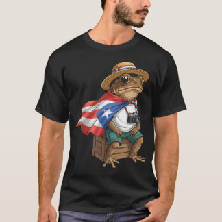 Camiseta Rana Coqui Bandera de Puerto Rico Taino Puertorriq