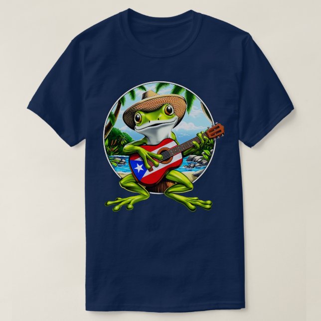 Camiseta Rana coqui de Puerto Rico (Diseño del anverso)