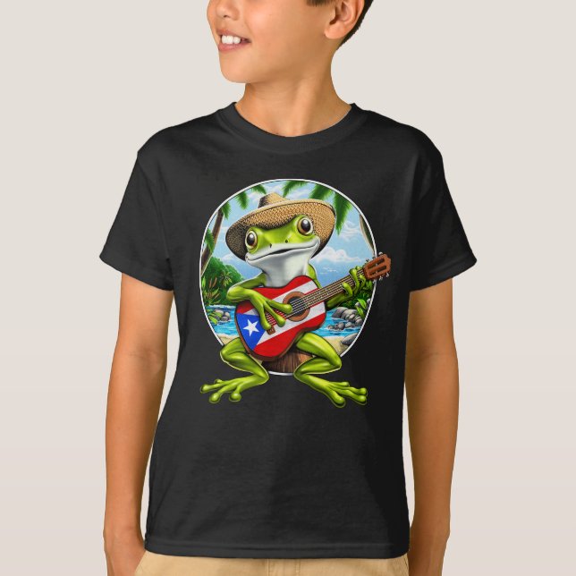 Camiseta Rana coqui de Puerto Rico (Anverso)