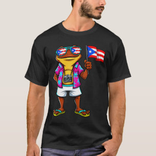 Camiseta Rana coquí divertida bandera de puerto rico boricu