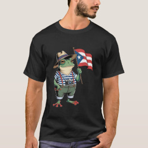 Camiseta Rana Coqui Puerto Rico Bandera Puertorriqueña Tain