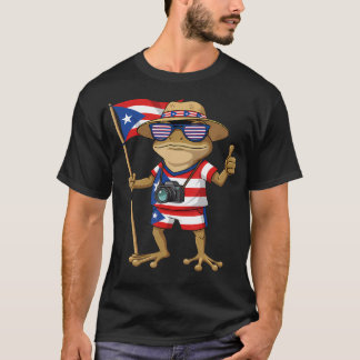 Camiseta Rana Coqui Puerto Rico Taino Bandera Puertorriqueñ