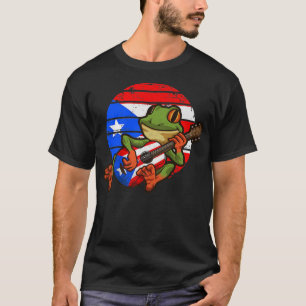Camiseta Rana Coqui tocando guitarraAnimal de Puerto Rico15