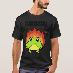 Camiseta Rana corta en llamas diciendo hombres mujeres
