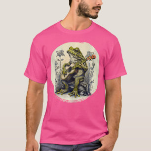 Camiseta Rana Cottagecore Con Guitarra Acústica