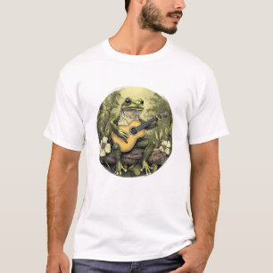 Camiseta Rana Cottagecore Con Guitarra Acústica