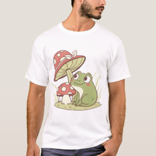 Camiseta Rana Cottagecore con Sombrero de Hongo - Toa Estét