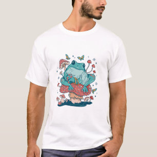 Camiseta Rana Cottagecore en casa de hongos