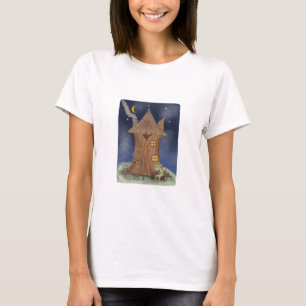 Camiseta Rana Cottagecore Leyendo en Casa del Árbol Caprich