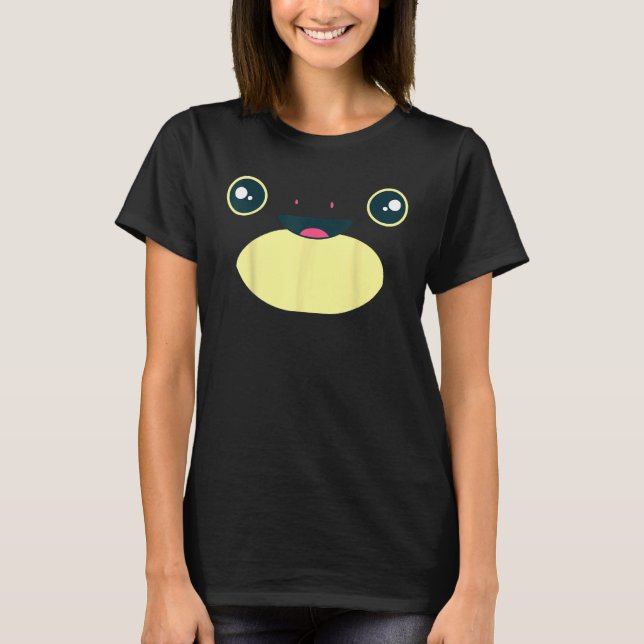 Camiseta Rana Cuta Cara Vestido de Halloween Anfibios Frogg (Anverso)