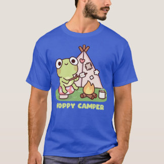 Camiseta Rana Cuta En Campfire Hoppy Camper Pun