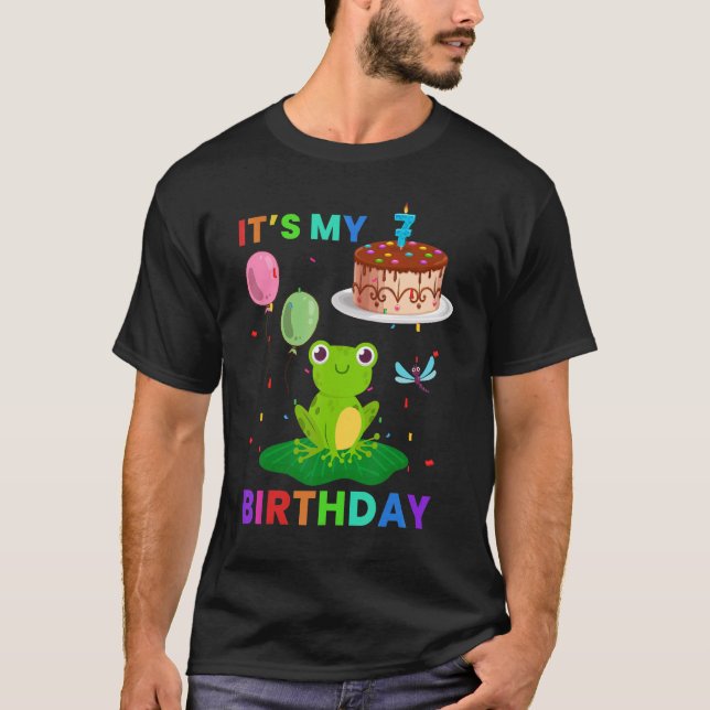 Camiseta Rana Cute 8º cumpleaños Ranas Gráficas animales (Anverso)