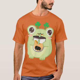 Camiseta Rana Cute Boba Tea Cottagecore Niños estéticos ado