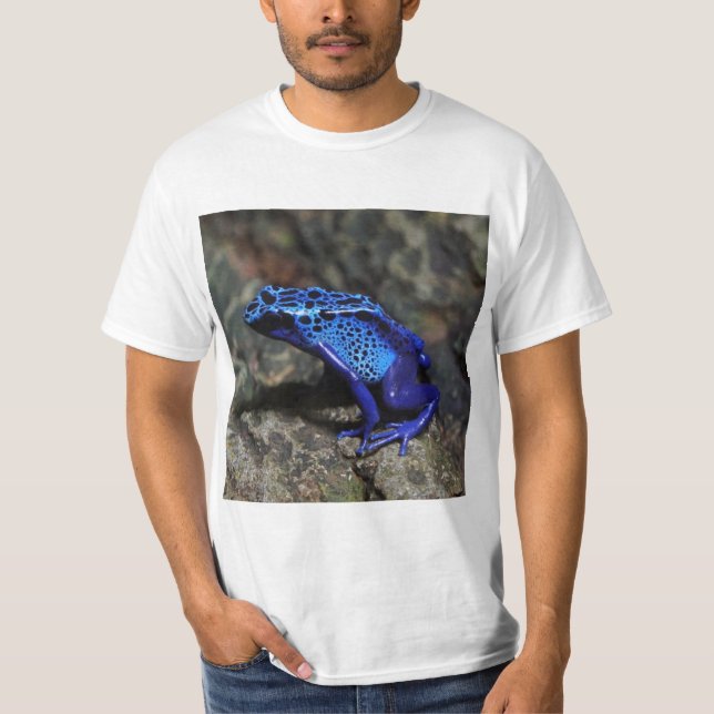 Camiseta Rana Dart de veneno azul, Rana azul brillante (Anverso)