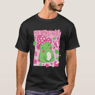 Camiseta Rana de algodón cruda Fresa Retro 90 Kawaii