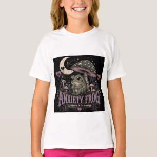 Camiseta Rana de Ansiedad Diseño de Luz de Luna con Sobrepe