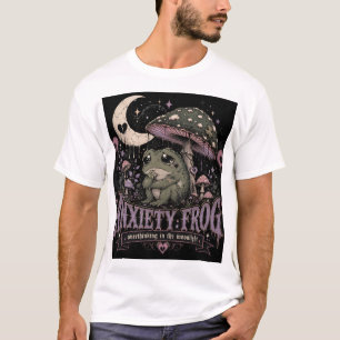 Camiseta Rana de Ansiedad Diseño de Luz de Luna con Sobrepe
