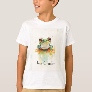 Camiseta Rana de árbol de acuarela verde suave, personaliza